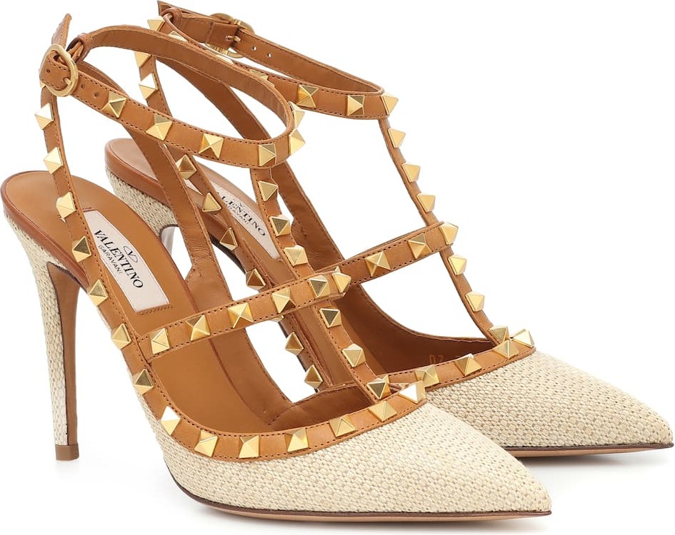Valentino Valentino Garavani Rockstud woven pumps