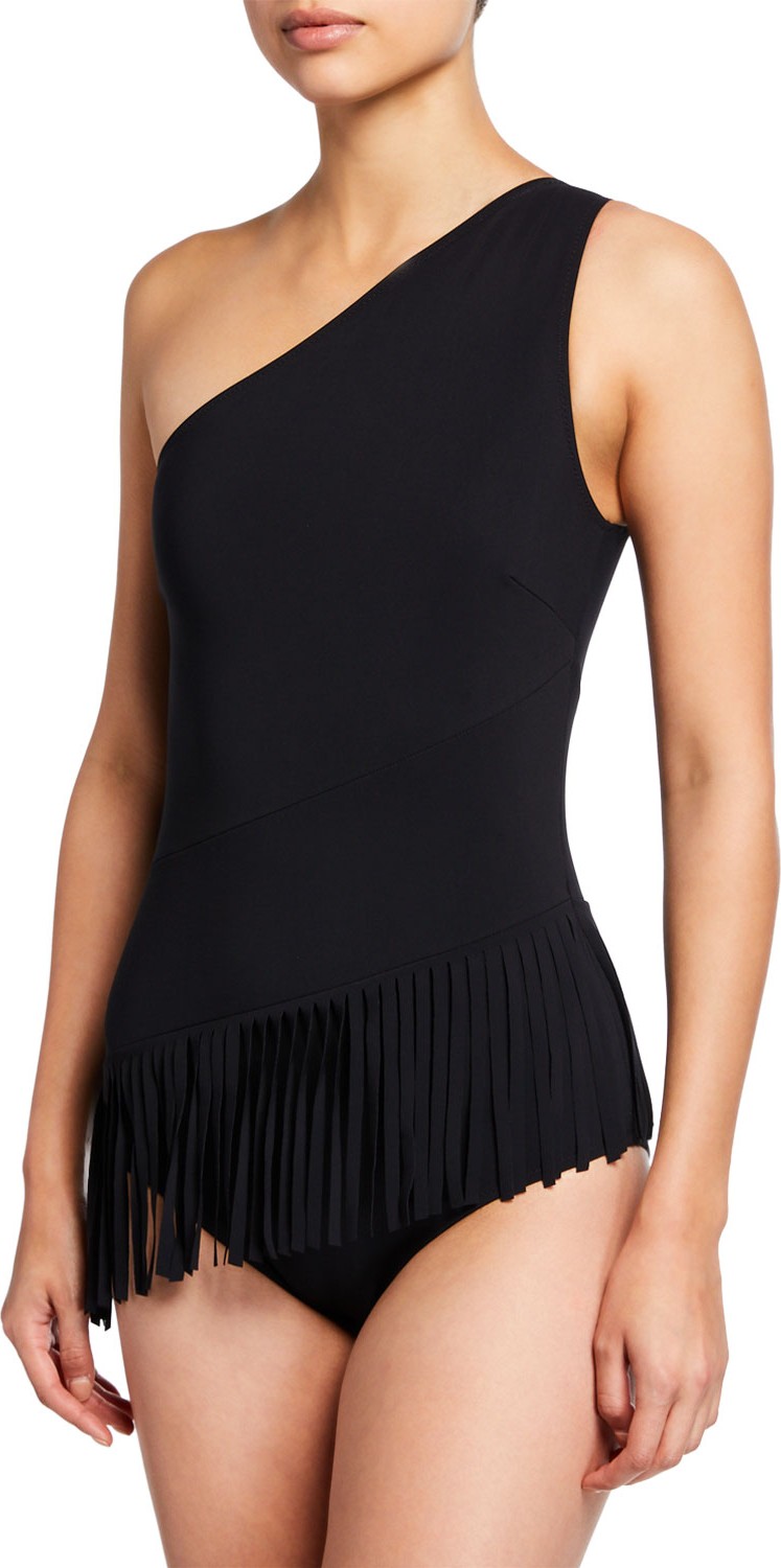 La Petite Robe di Chiara Boni Sinead Off-the-Shoulder One-Piece Bathing Suit