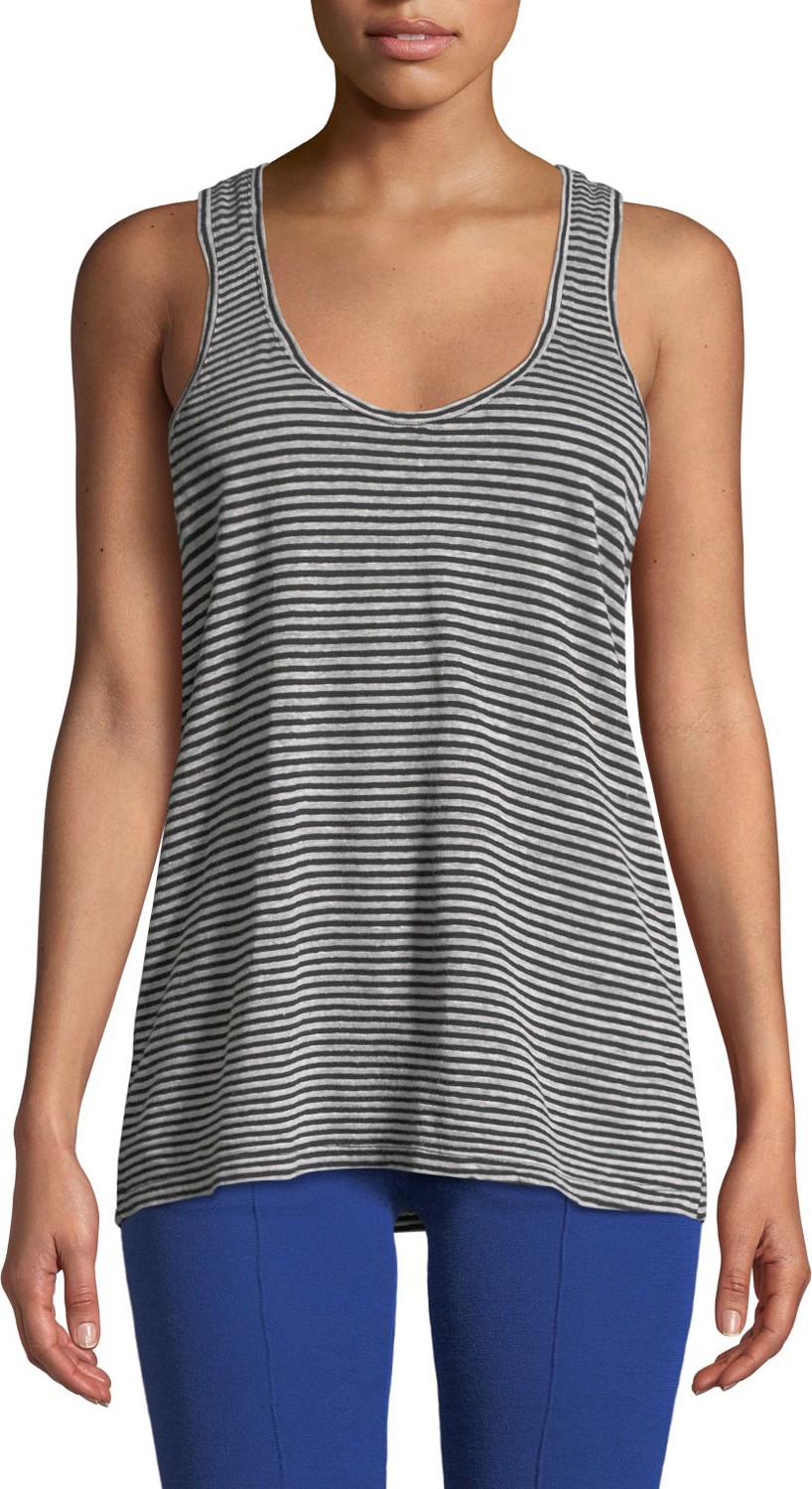 Isabel Marant Etoile Avien Striped Cotton-Linen Racerback Tank