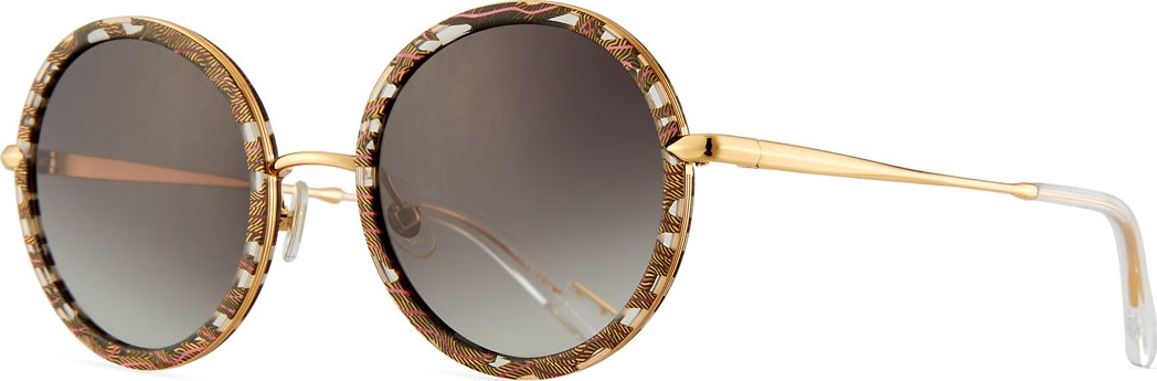 KREWE Louisa Round Gradient Sunglasses