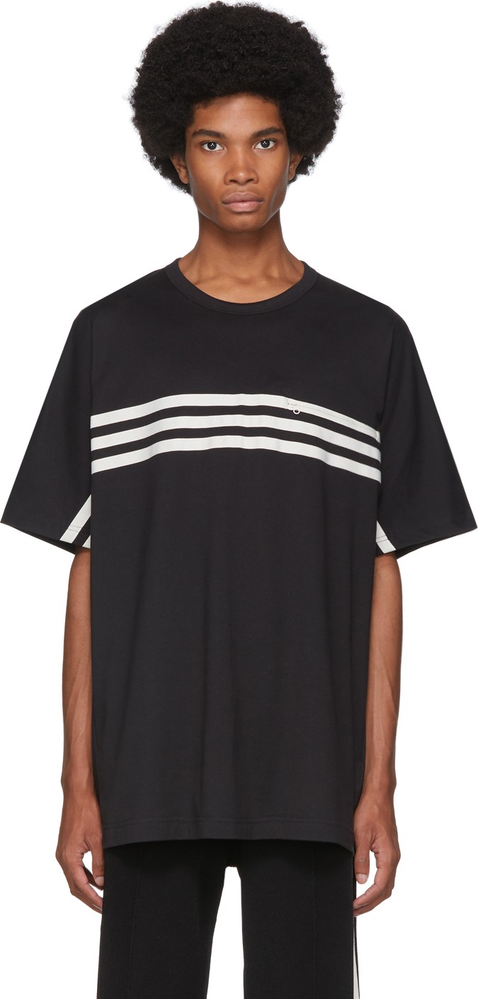 Y-3 Black Packable 3-Stripes T-Shirt