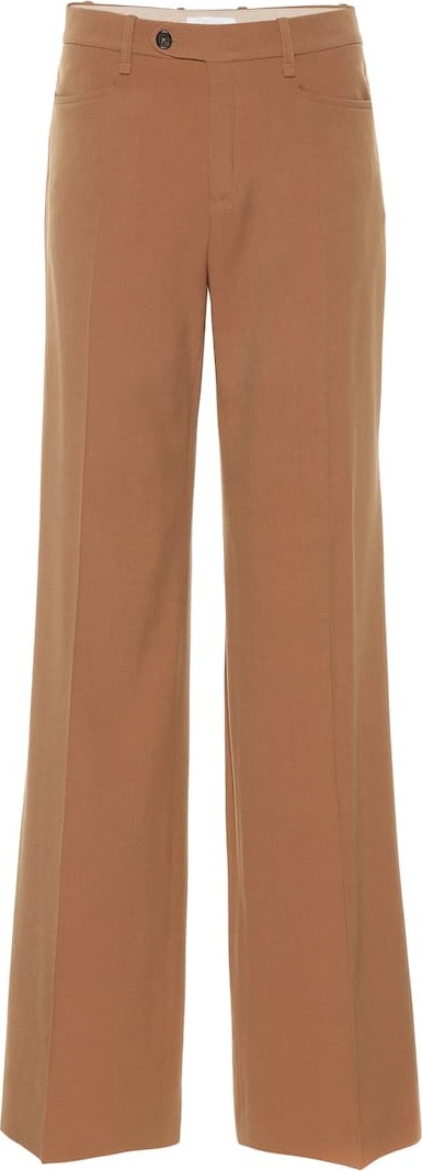 Chloe High-rise wool-blend pants