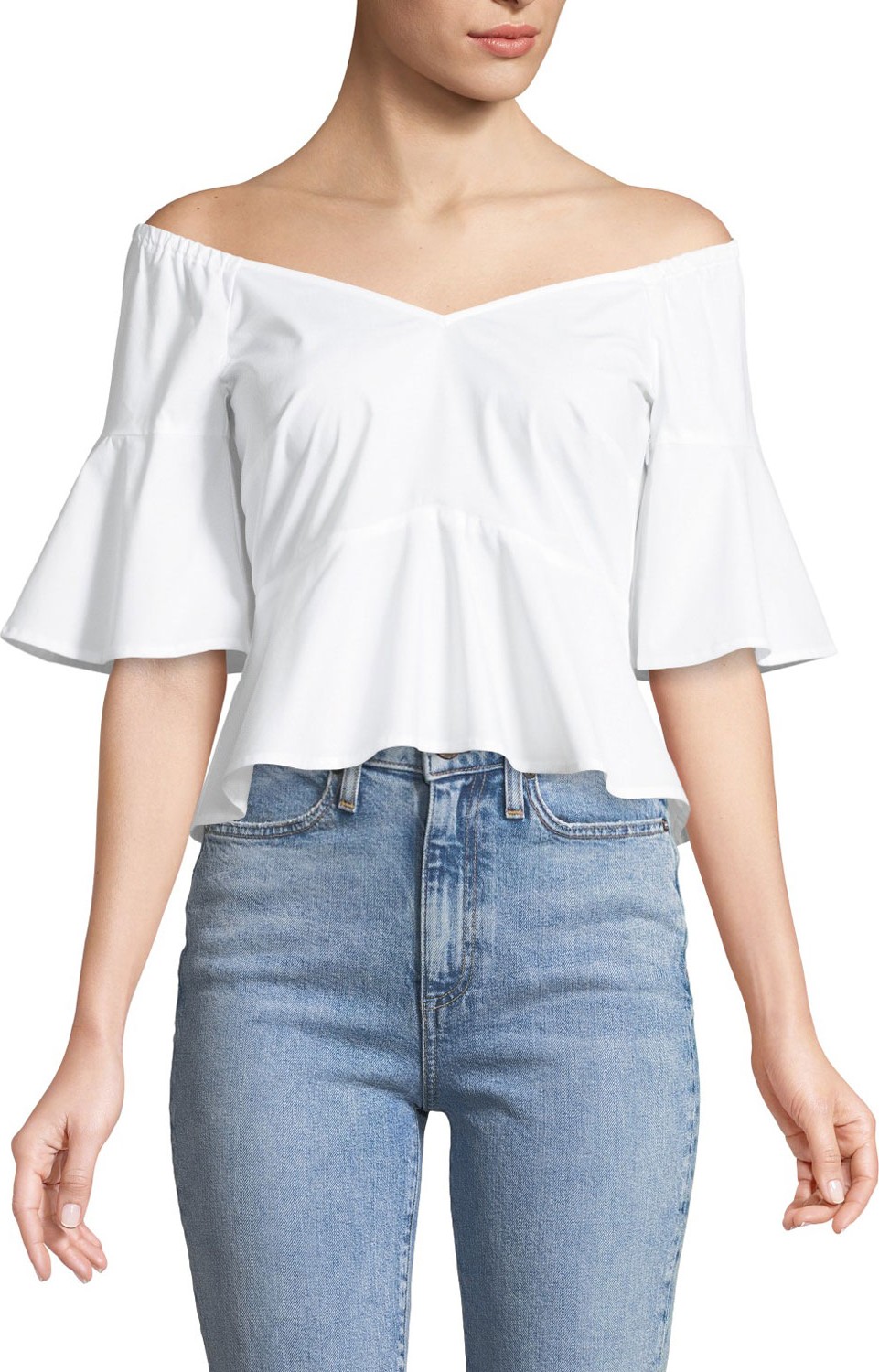 Club Monaco Ulmera Cropped Off-the-Shoulder Top