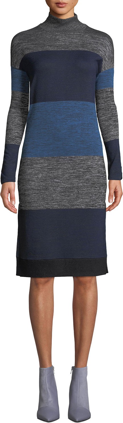 Rag & Bone Bowery Striped Turtleneck Dress