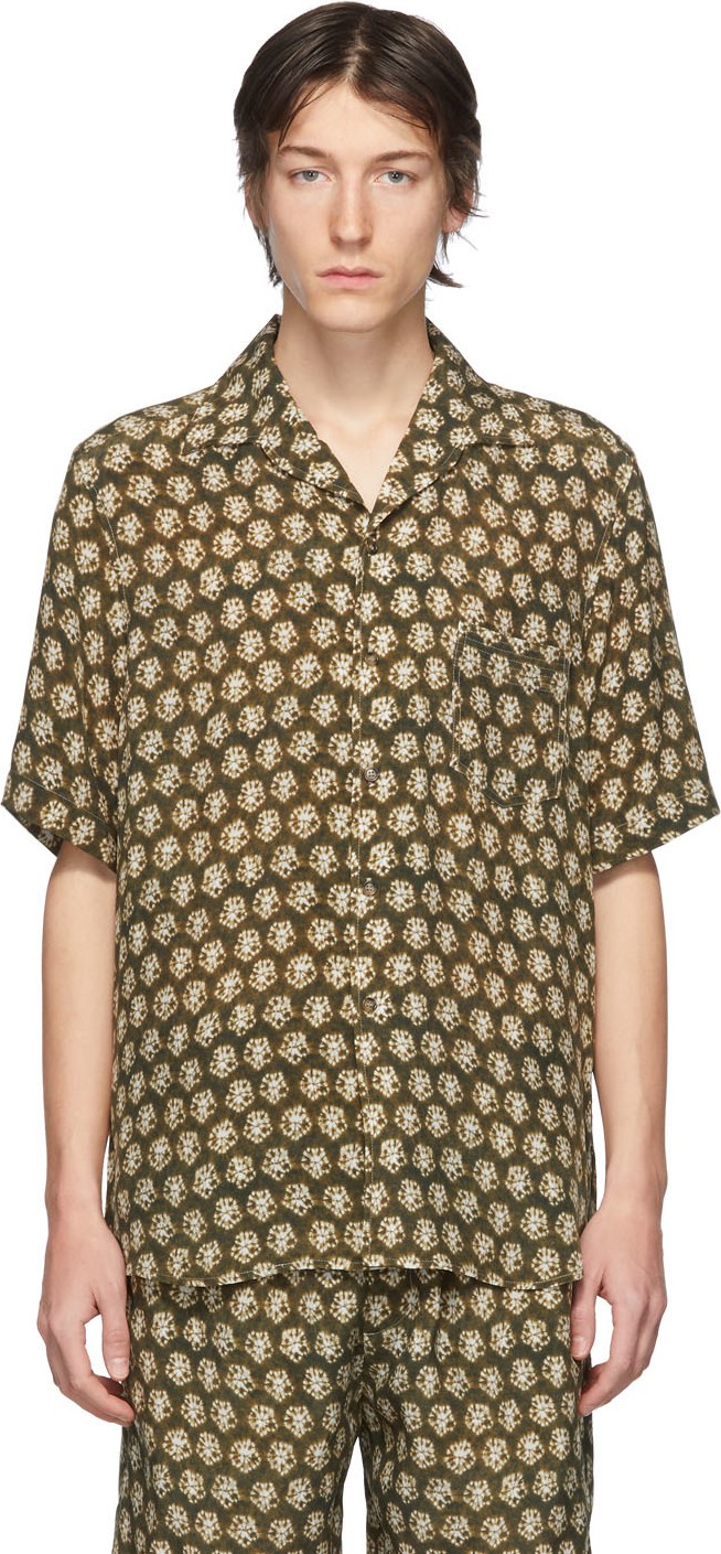 Nanushka Green Ville Short Sleeve Shirt