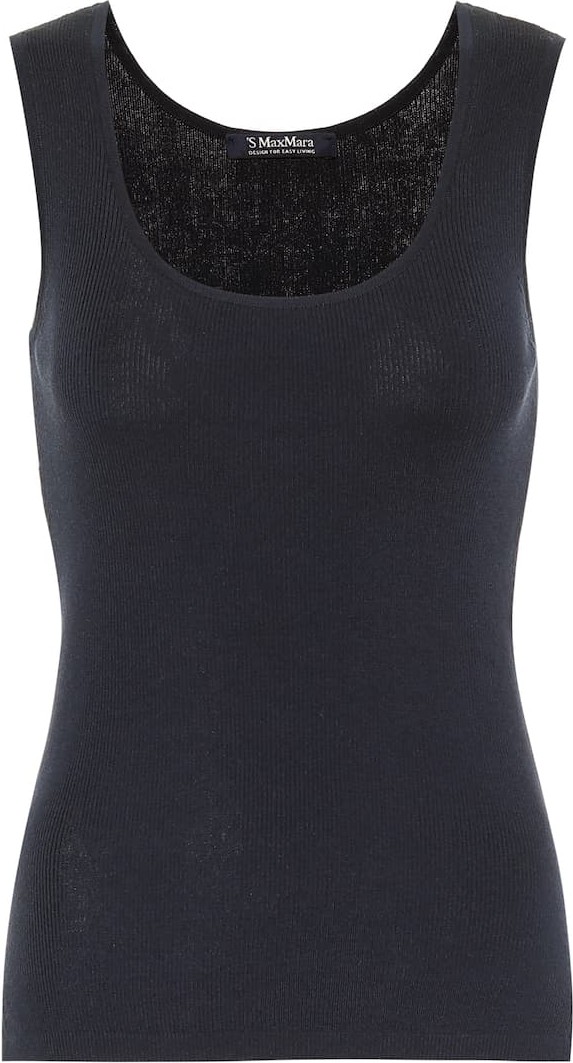 Max Mara Sonia cotton, silk and cashmere tank top