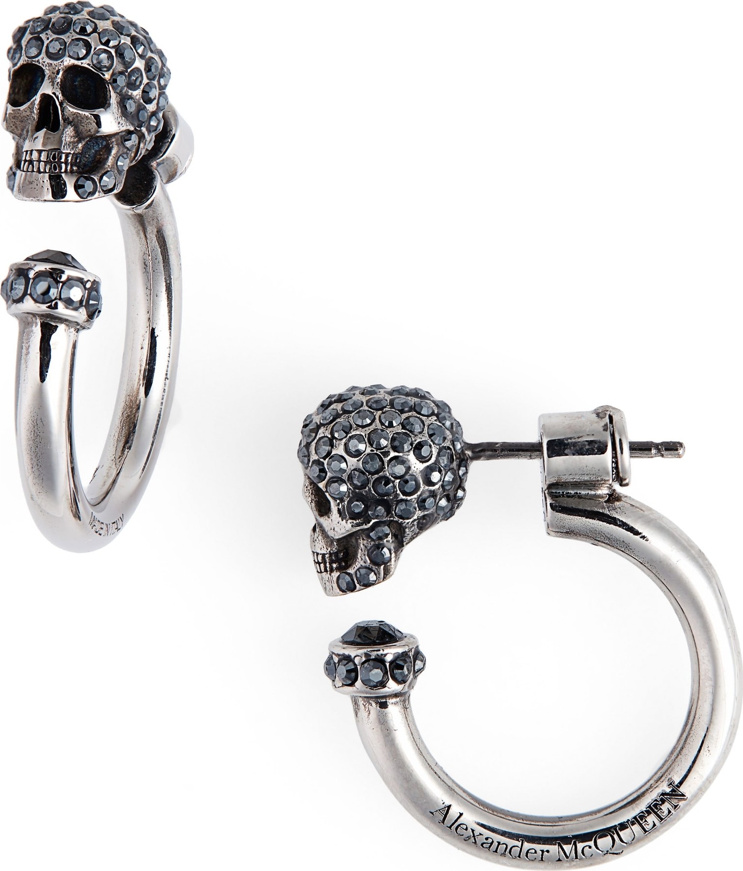 Alexander McQueen Skull Huggie Hoop Earrings