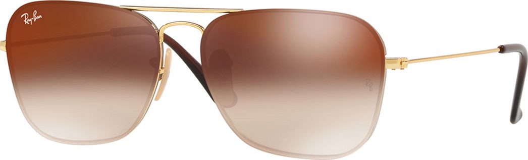 Ray Ban Rounded Square Gradient Metal Sunglasses