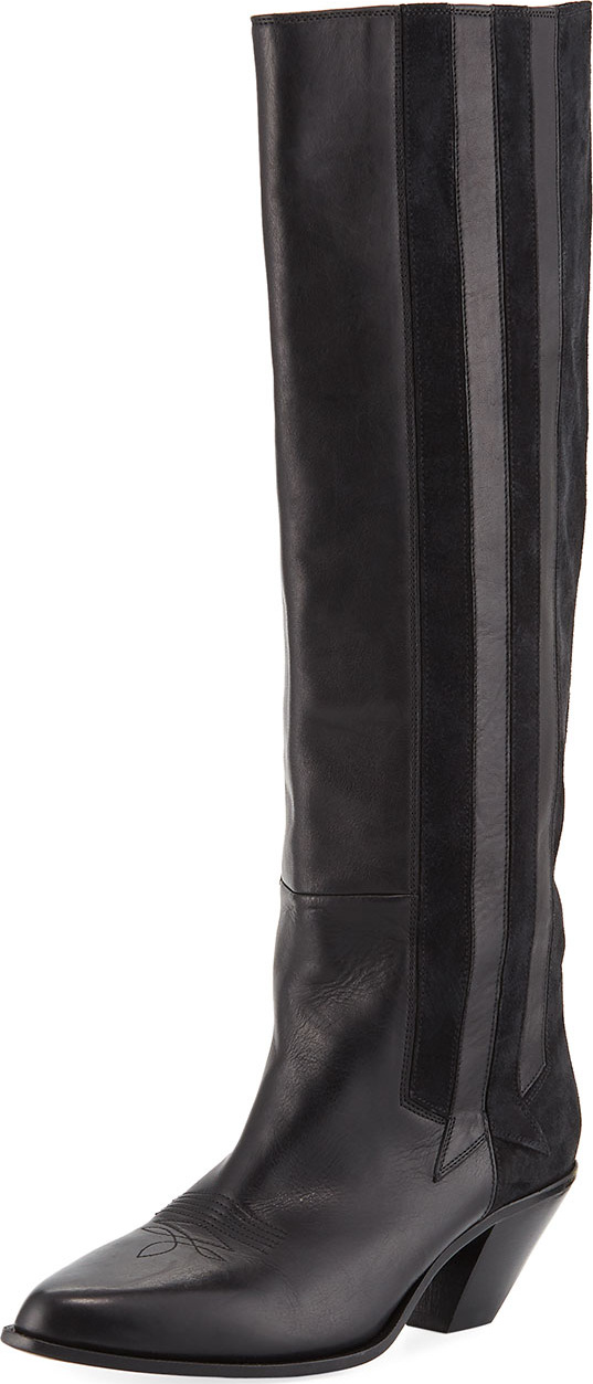 Golden Goose Deluxe Brand Nebbia Leather/Suede Cowboy Knee Boot