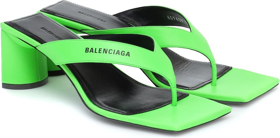 Balenciaga Logo T-bar sandals
