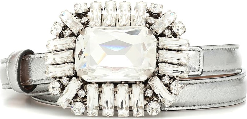 Jimmy Choo Titania embellished leather belt