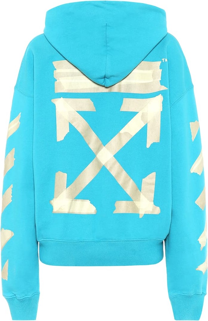 Off White Logo cotton hoodie