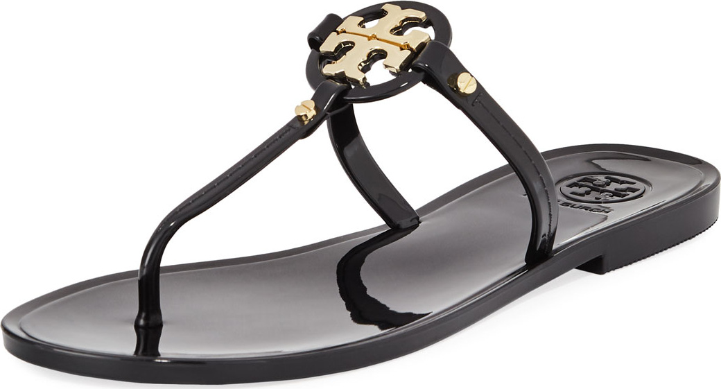 Tory Burch Mini Miller Flat Leather Thong Sandal