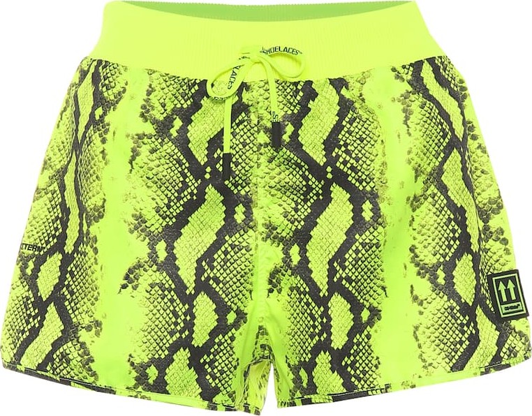 Off White Python-printed running shorts