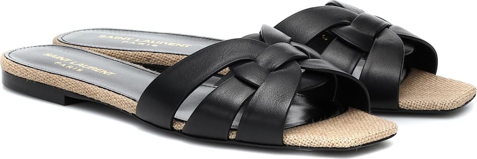 Saint Laurent Tribute Nu Pieds raffia sandals