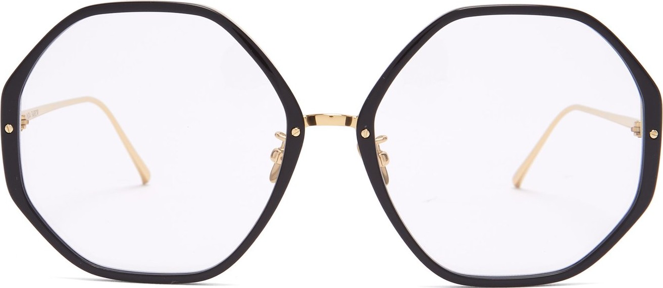Linda Farrow Hexagon oversized glasses