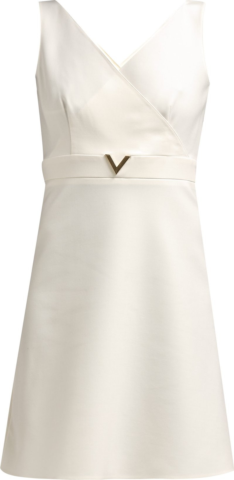 Valentino V-plaque wool-blend mini dress