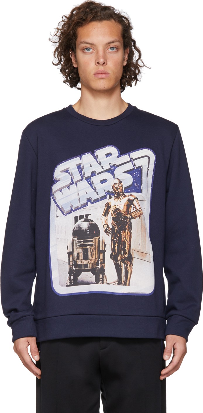 Etro Navy Star Wars Edition Droids Sweatshirt