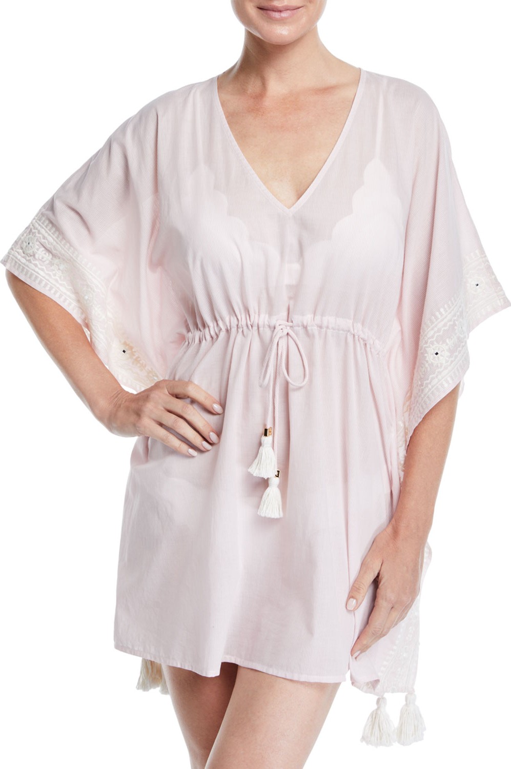 Tory Burch Ravena Embroidered Coverup Caftan