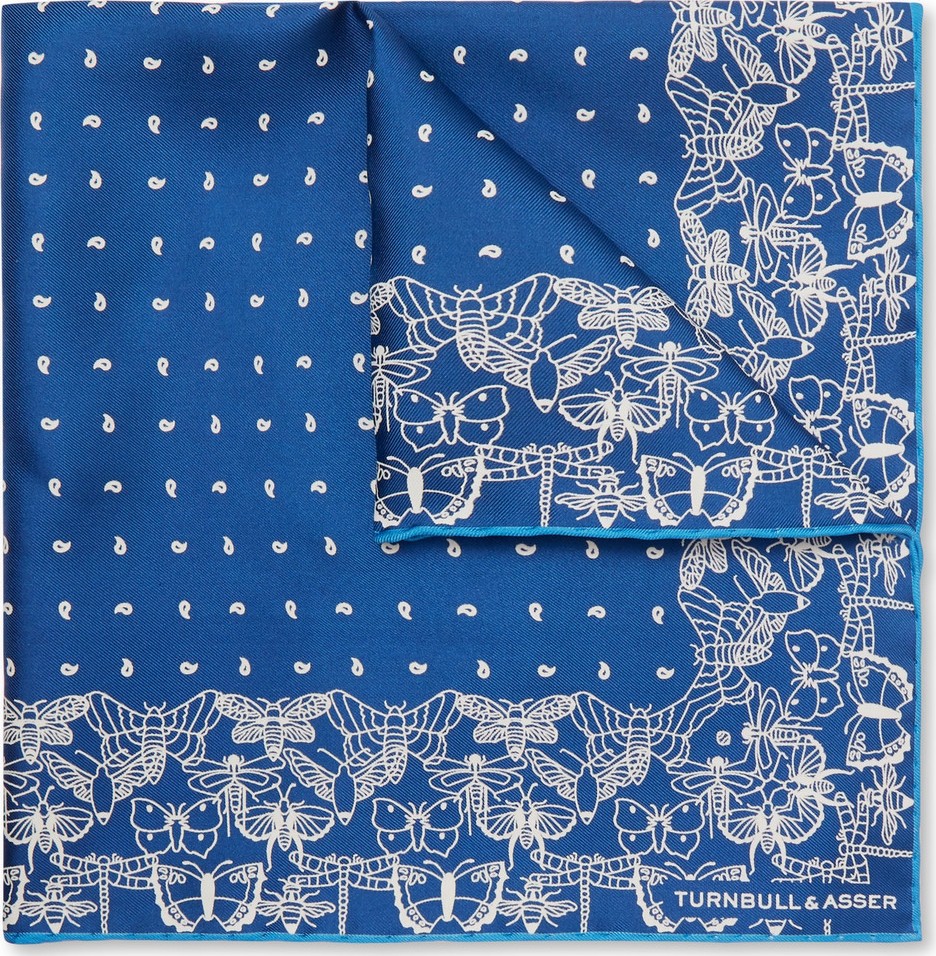 Turnbull & Asser Printed Silk-Twill Pocket Square