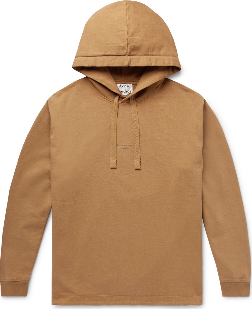 Acne Studios Fagen Logo-Print Loopback Cotton-Jersey Hoodie