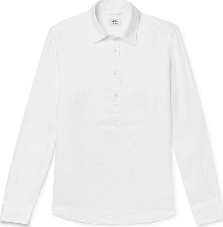 Aspesi Linen Half-Placket Shirt