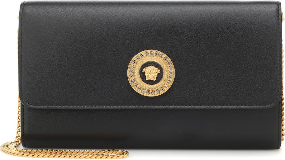 Versace Medusa leather clutch