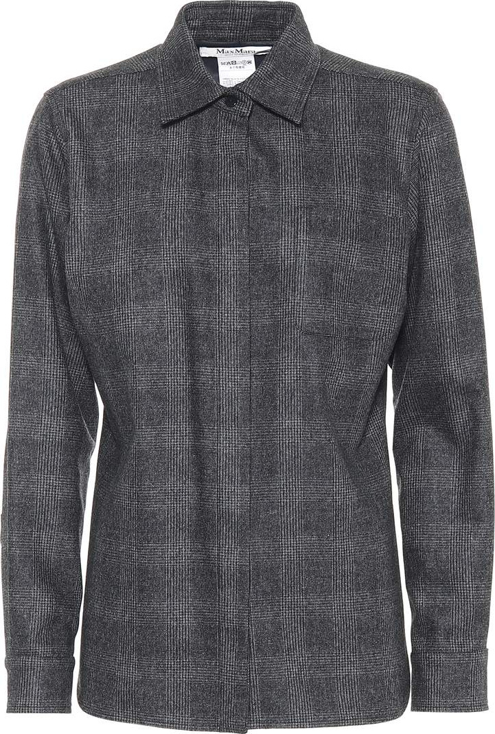 Max Mara Ranghi wool and cashmere checked shirt