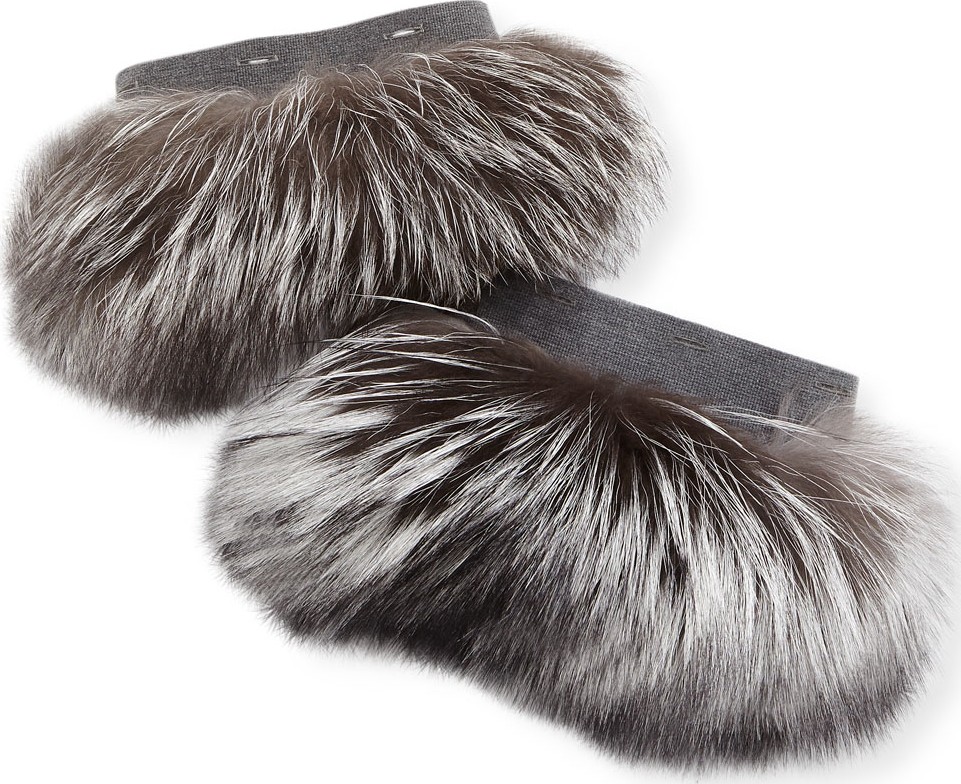 Max Mara Here is the Cube Collection Curiosa Detachable Fur Cuffs