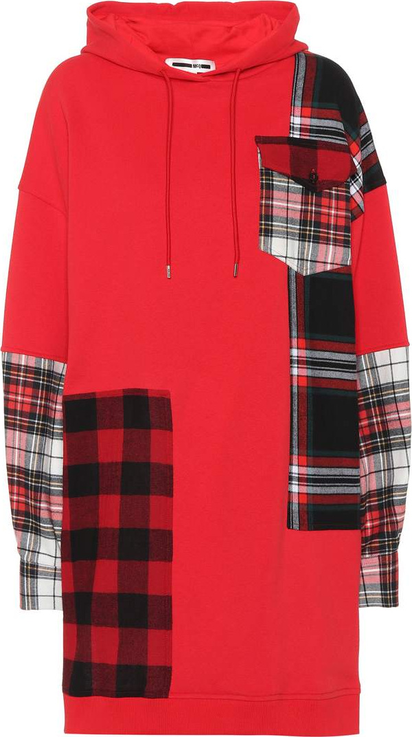 McQ - Alexander McQueen Plaid patch cotton hoodie