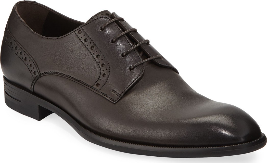 Ermenegildo Zegna Men's New Flex Derby Shoes, Brown