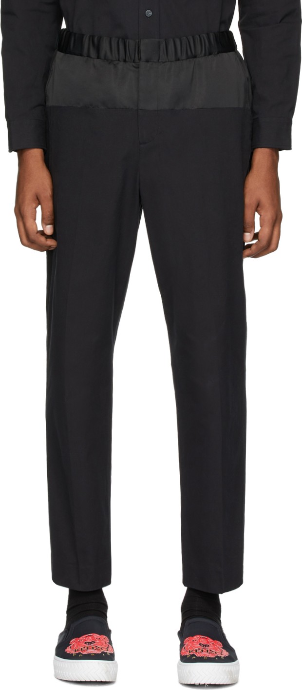 KENZO Black Patched Trousers