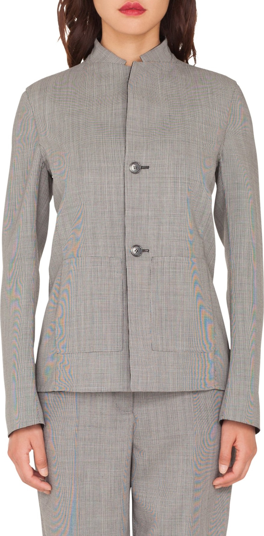 Akris Reversible Double Face Wool Blend Blazer