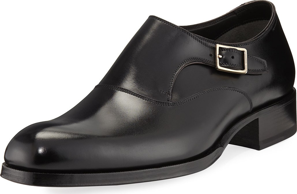 TOM FORD Edgar Calf Leather Monk Shoe