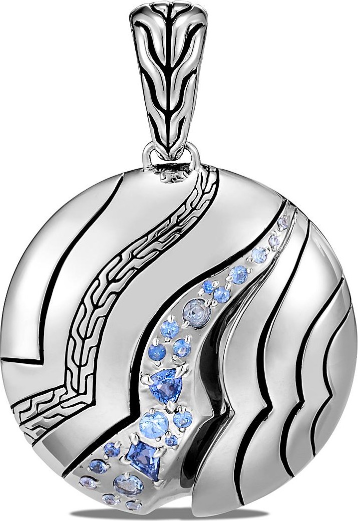 John Hardy 'Lahar' blue sapphire silver enhancer