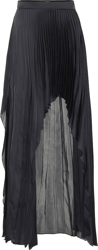 Stella McCartney Pleated satin skirt