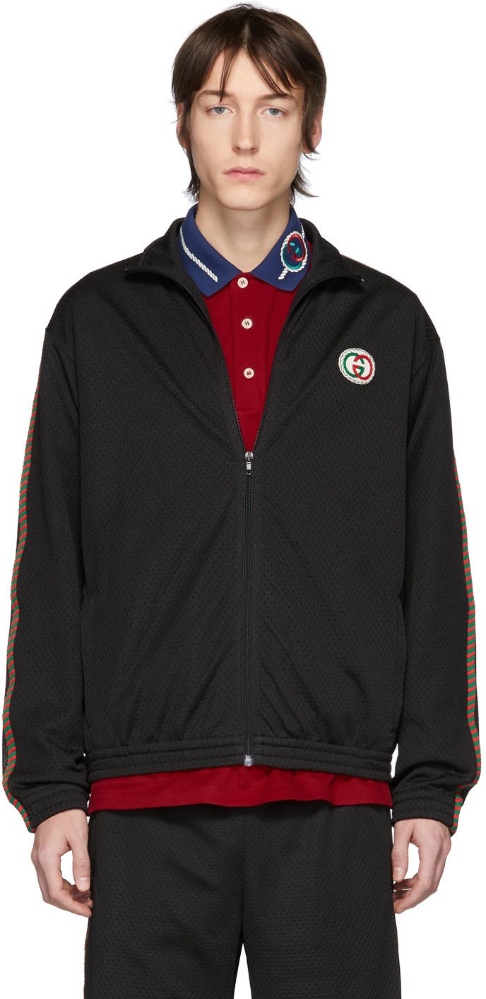 Gucci Black Tricot Track Jacket