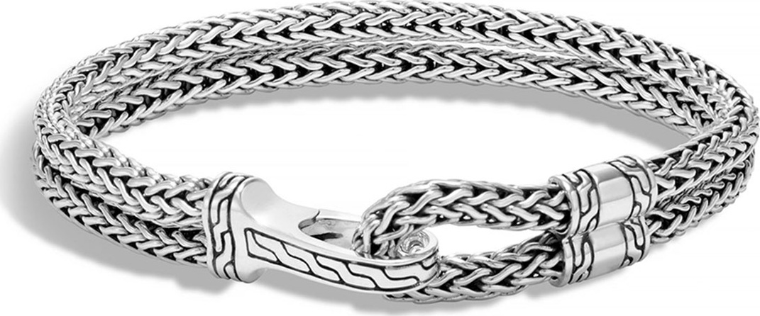 John Hardy Men's Double Classic Chain Hook Bracelet