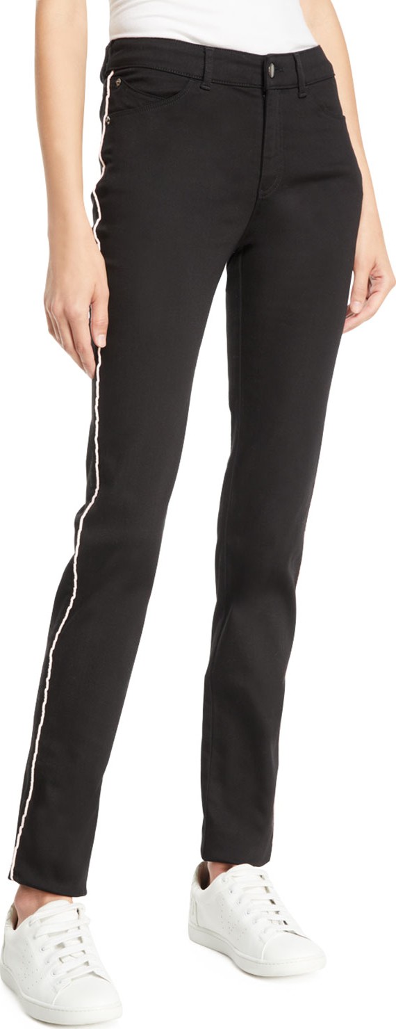 Emporio Armani Mid-Rise Piped Skinny Jeans