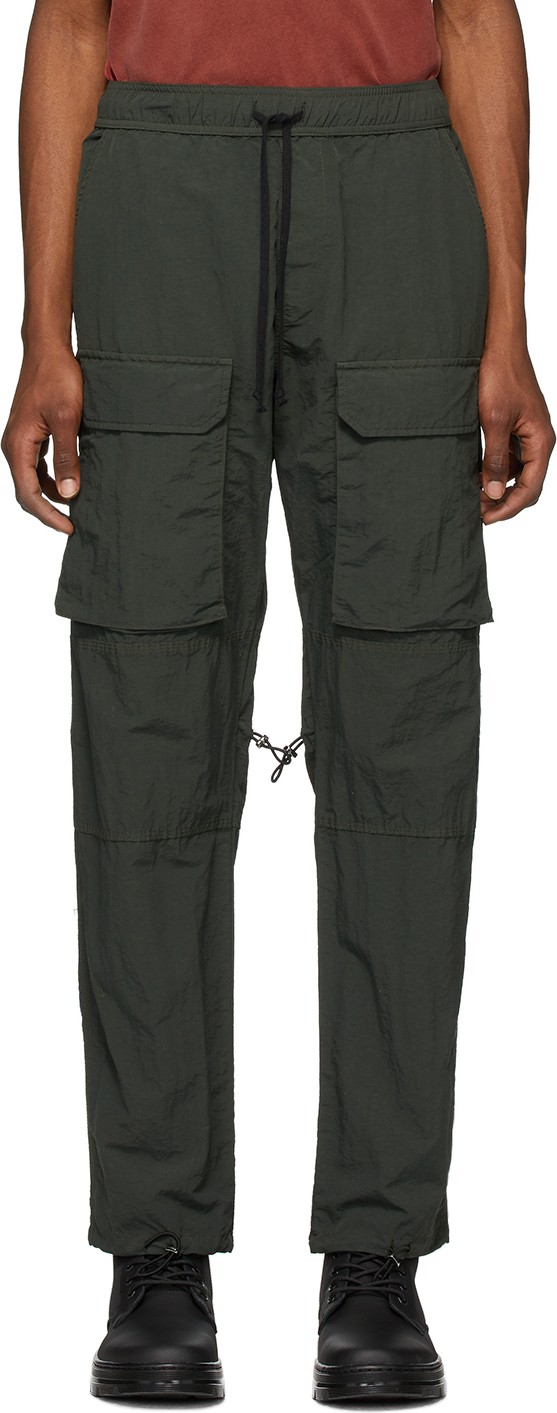 Reese Cooper Green Nylon Cargo Pants