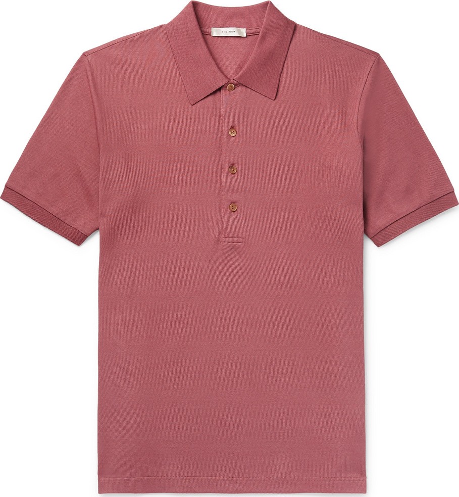 THE ROW Noel Cotton-Piqué Polo Shirt