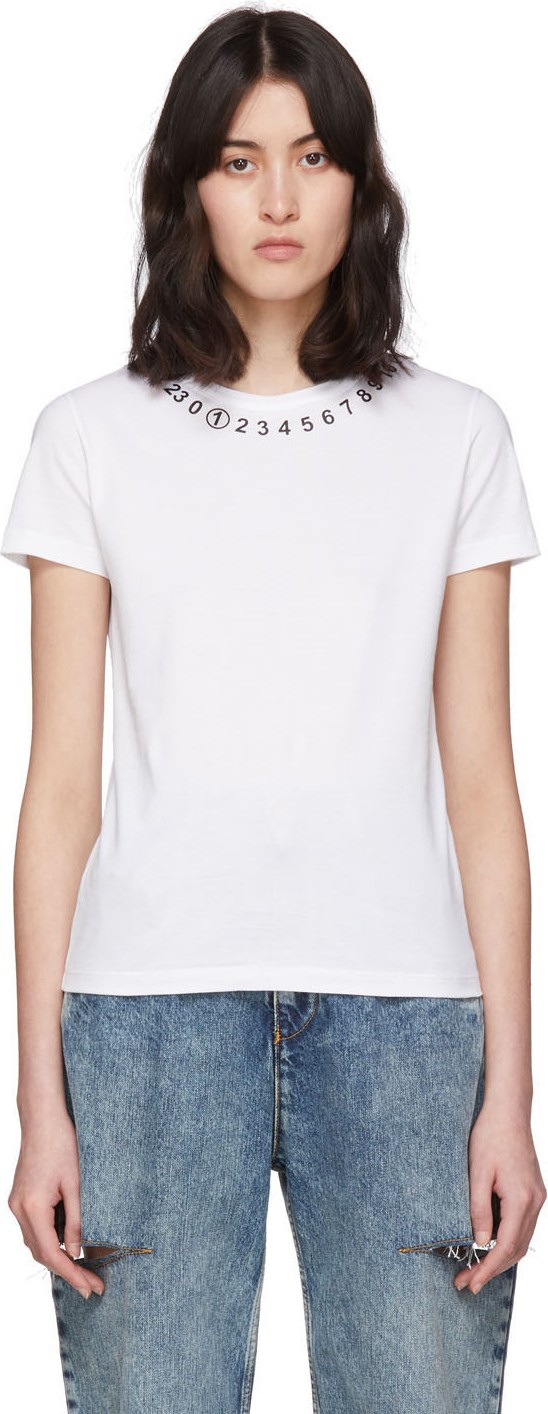 Maison Margiela White Numbers T-Shirt