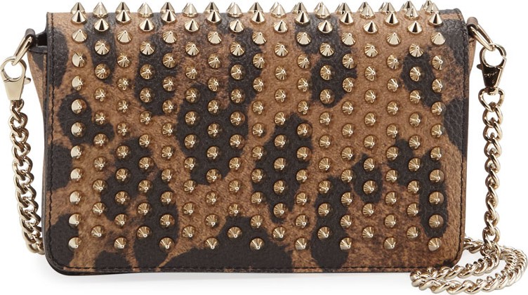 Christian Louboutin Zoompouch Calf Empire Spikes Leopard Clutch Bag Christian Louboutin Zoompouch Calf Empire Spikes Leopard Clutch Bag