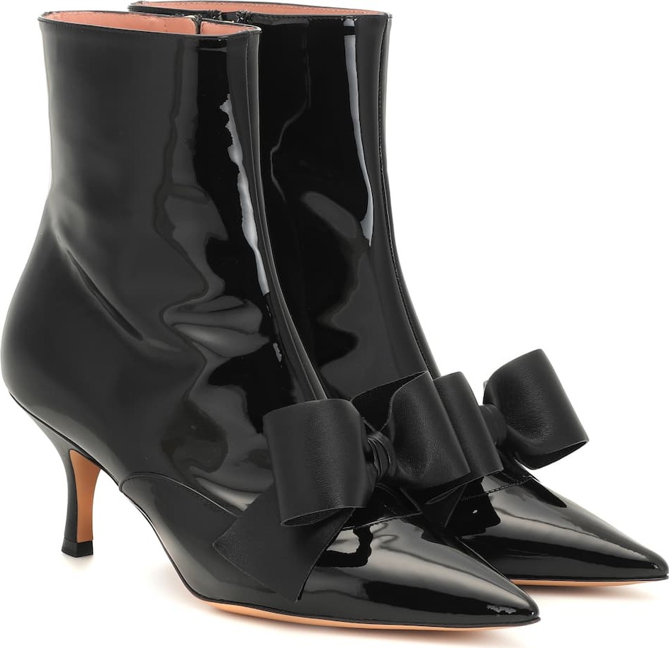 ROCHAS Patent leather ankle boots