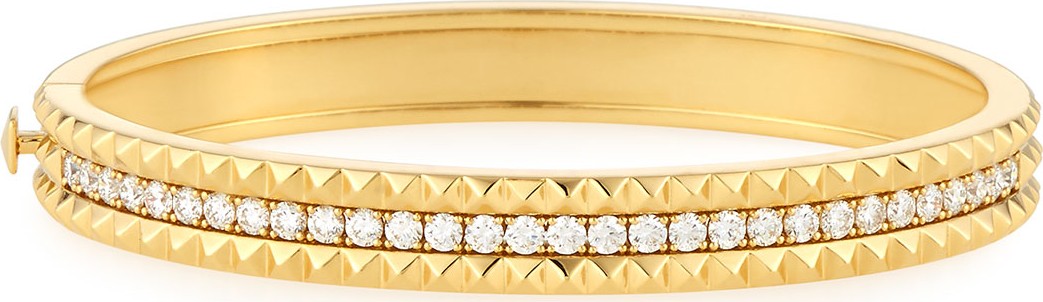 Roberto Coin ROBERTO COIN ROCK & DIAMONDS 18K Single-Row Bangle