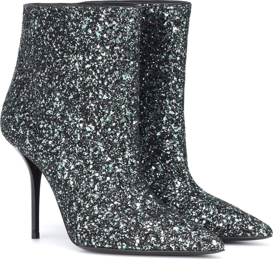 Saint Laurent Pierre 95 glitter ankle boots