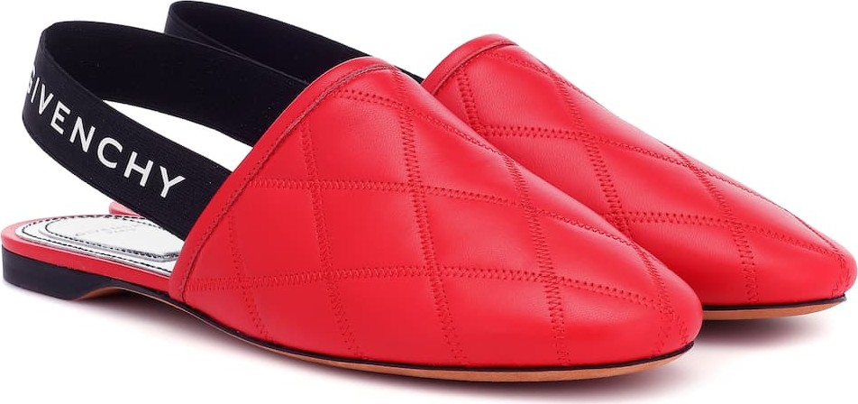Givenchy Rivington leather slingback slippers