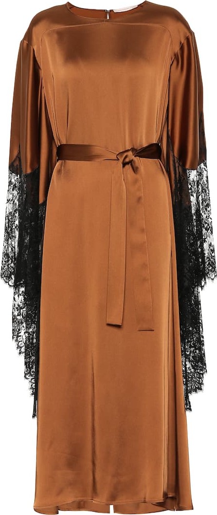 Christopher Kane Satin and lace kimono dress