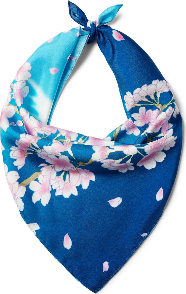 Blue Blue Japan Printed Silk-Twill Bandana