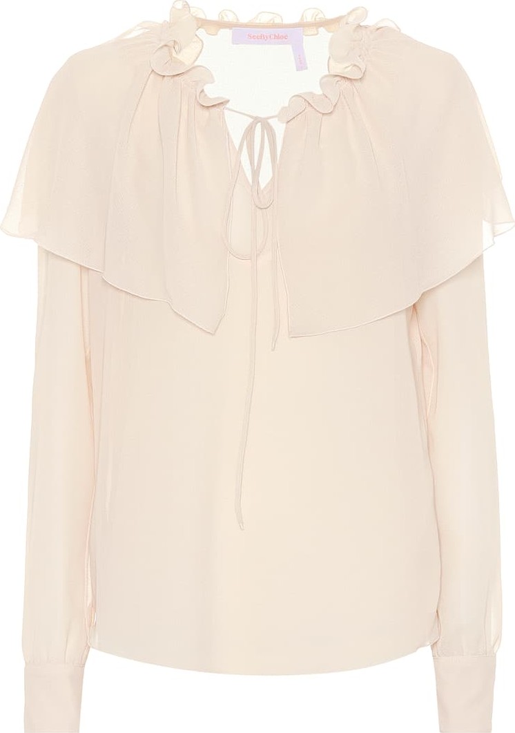 See By Chloé Ruffled georgette blouse